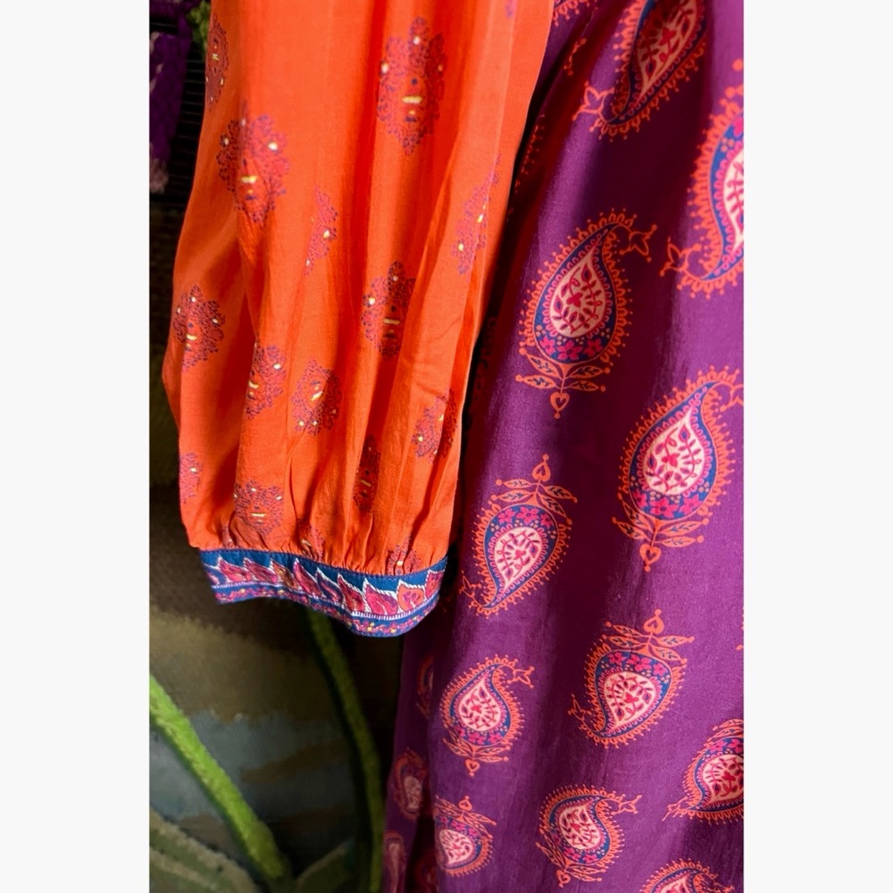 Sundance Paisley Colorblocked Maxi Dress L - Picture 12 of 14